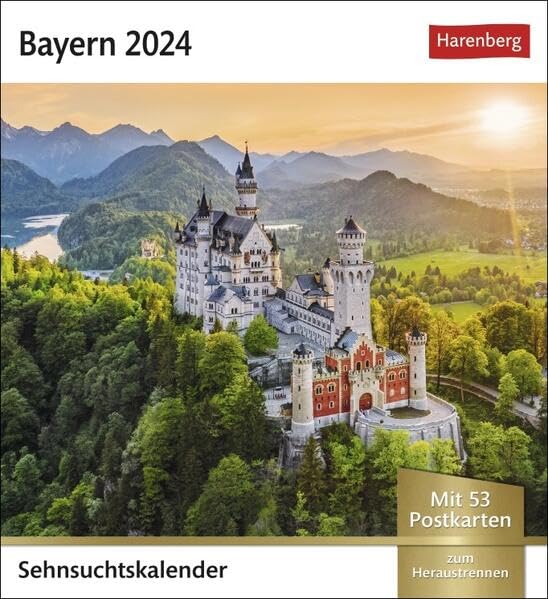 Entdecke den Bayern Sehnsuchtskalender 2024: 53 traumhafte Postkarten für deine Rundreise durch die bayerische Idylle! Ideal zum Aufstellen & Aufhängen. #Bayern #Kalender2024 #Postkartenzauber