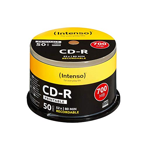 "🔥 Hochwertige Intenso CD-R Rohlinge 700MB 52x – 50er Cakebox, bedruckbar für kreative Projekte! 🎨📀 #CDRohlinge #Intenso #Rohlinge #BedruckbareCDs #DataStorage"