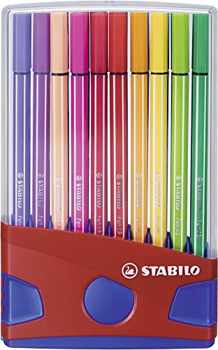 Entdecke die Farbvielfalt! 🎨 Premium-Filzstifte STABILO Pen 68 ColorParade - 20er Tischset in Rot/Blau mit 20 brillanten Farben! Perfekt für kreative Projekte! #STABILO #Filzstifte #Kreativität #Basteln