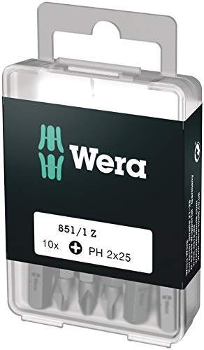 Wera Bit-Sortiment, 851/1 Z PH 2 DIY, PH 2 x 25 mm (10 Bits pro Box), 05072401001, PRIME