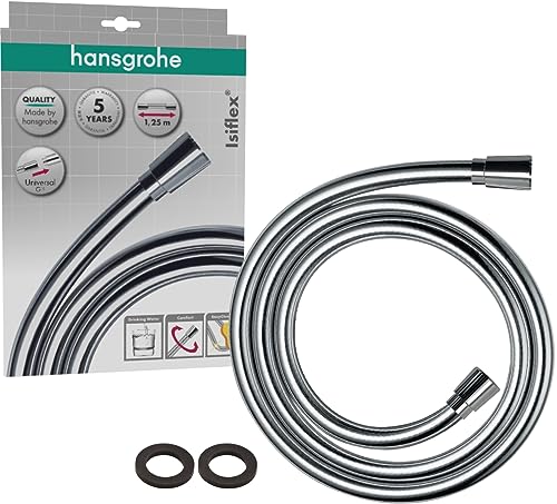 Entdecken Sie den vielseitigen hansgrohe Isiflex Duschschlauch (1,25m) mit Verdreh- und Knickschutz! Perfekter Komfort und glänzendes Chrom finish! #Duschschlauch #Badzubehör #hansgrohe