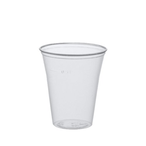 Papstar Trinkbecher / Plastikbecher 0.3l (75 Stück) Ø 9.5 x 11 cm, Polystyrol, transparent mit Füllstrich und Schaumrand, für Ausflüge und Feiern wie Grillfeste und Wanderungen, #16159