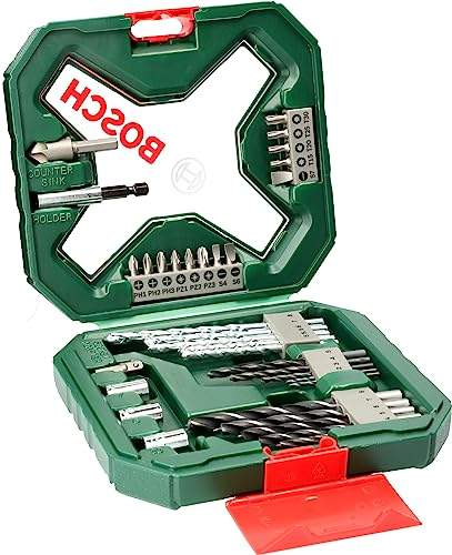 Bosch 34-teiliges X-Line Classic Schrauber- und Bohrerbit-Set für Holz, Stein und Metall