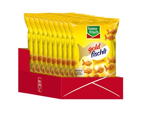 "Snack-Spaß mit funny-frisch Goldfischli Sesam: 10er Pack Genuss für jeden Anlass! 🐟✨ Hol dir jetzt die unwiderstehlichen 100 g Packungen! #Snacks #Goldfischli #Lecker"