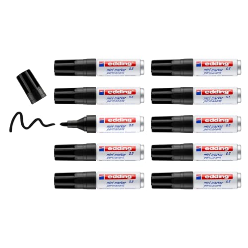 Entdecke die edding 0.5 Mini Permanentmarker in Schwarz! 🎨✨ 10 feine 1 mm Stifte für alle Oberflächen – wasserfest, schnell-trocknend & wischfest! Ideal für Kunst & Bastelprojekte! #Edding #Permanentmarker #Kunst #DIY