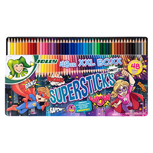 📍 **Jolly coloured pencils, Supersticks, children’s safe, break-resistant and non-toxic coloured pencils, made in Austria, Classic**