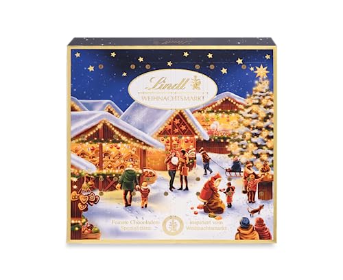 🎄✨ Entdecke den Lindt Weihnachtsmarkt Mini-Tisch-Adventskalender 2024! 🎁 115 g voll mit 24 köstlichen Mini-Kugeln in verschiedenen Sorten – das perfekte Schokoladen-Geschenk! 🍫 #Adventskalender #LindtSchokolade #Weihnachten