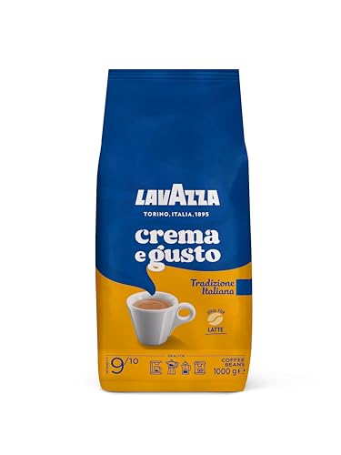 Lavazza, Crema e Gusto Tradizione Italiana, Geröstete Kaffeebohnen, Ideal für einen Espresso, 1 kg [PRIME/Sparabo; für 9,19€ bei 5 Abos]