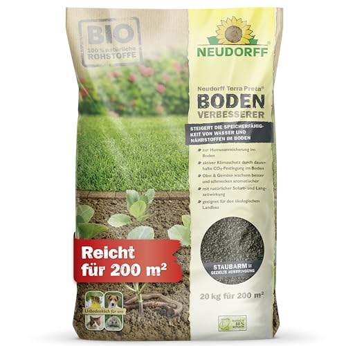 🔝 Entdecke den Neudorff Terra Preta BodenVerbesserer! 🌱 Bio-Dünger & Bio-Pflanzkohle für nachhaltigen Gartenbau – 20 kg für 200 m²! Ideal für alle Böden und Kulturen! 🌍 #BioDünger #Bodenverbesserung #Gartenliebe