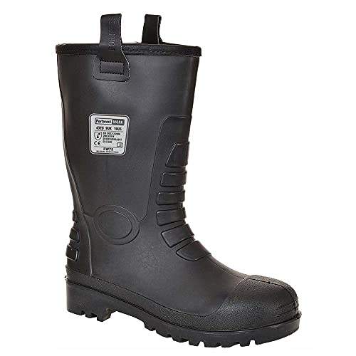 Portwest Neptune Rigger Sicherheitsstiefel S5 CI, Größe: 39, Farbe: Schwarz, FW75BKR39