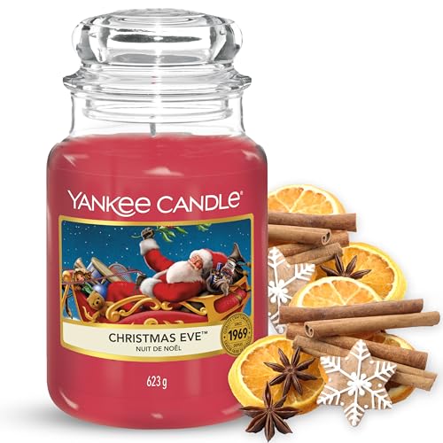 Erlebe die Magie von Weihnachten mit der Yankee Candle Christmas Eve Large Jar! 🎄✨ Langanhaltender Duft bis zu 150 Stunden - das perfekte Geschenk für Frauen! #YankeeCandle #Weihnachtsduft #Geschenkideen