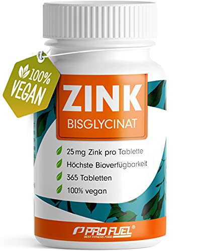 🔝 Entdecke die Kraft von Zink 25mg: 365 vegane Tabletten mit hochbioverfügbarem Zink-Bisglycinat! 💪 Laborgeprüft, hochdosiert & ohne Zusatzstoffe – 1 Jahr Vitalität! #Zink #Vegan #ProFuel