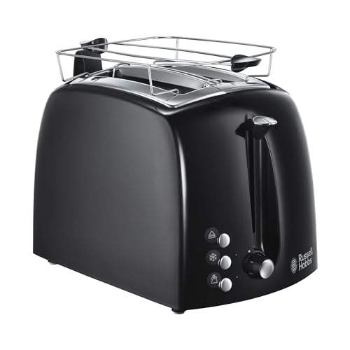 "Entdecken Sie den Russell Hobbs Toaster Textures+ für perfekte Toasts! 🍞✨ Mit extra breiten Schlitzen, 6 Bräunungsstufen & Brötchenaufsatz! #Küchengeräte #Toaster #Kochen"