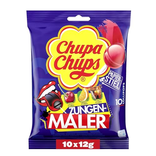 🎉 Chupa Chups Zungenmaler Lutscher Nachfüllbeutel (10 Stück) – Spaßige Farben für die Zunge ohne künstliche Farbstoffe! 🎨 Ideal für Weihnachten & Halloween! 🎄🎃 #Zungenmaler #Süßigkeiten #Feiern