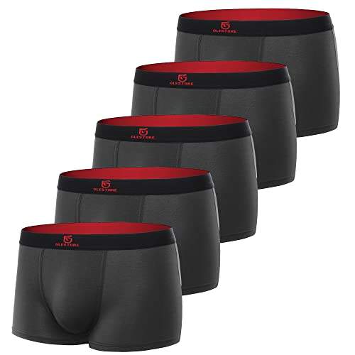 "Stylische GLESTORE Boxershorts für Herren: 5er Pack aus Modal – Bequeme Sport-Unterwäsche in Dunkelgrau! Ideal für jeden Tag! #Boxershorts #HerrenUnterwäsche #Sportmoda"