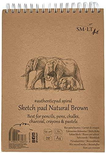 Entdecke den SMLT EB-80TS/NTB A4 Skizzenblock! Ideal für kreative Köpfe – 80 Blatt braunes Kraftpapier (135 gsm), perforiert, mit recyceltem Deckel & Doppelspirale! ✏️📒 #Kreativität #Skizzieren #Nachhaltigkeit