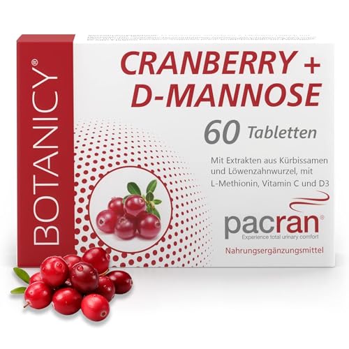 Entdecke BOTANICY Cranberry + D-Mannose: Natürliche Unterstützung für Blase & Harnwege! Mit PACRAN® Cranberry-Pulver, Vitamin C & D3. Jetzt 60 Tabletten sichern! #Gesundheit #Cranberry #Blase #Harnwege