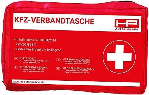 "Notfall bereit: HP-Autozubehör 10039 - Rote KFZ-Verbandtasche mit über 4 Jahren Haltbarkeit! 🚑🔧 #SicherheitImAuto #NotfallKit #HPAutozubehör"