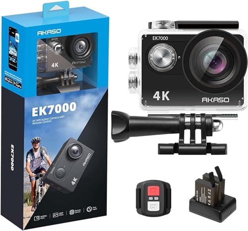 "Entdecke die AKASO Action Cam: 4K30FPS, 20MP & 170° Weitwinkel! Perfekt für Abenteuer unter Wasser mit 2 Zoll LCD & Fernbedienung. Noch mehr Spaß mit 2 Akkus! #ActionCam #Unterwasser #Fotografie"