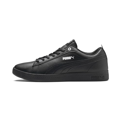 PUMA Damen Puma Smash Wns v2 L Low-Top Trainer, Puma Black-Puma Black, 37.5 EU