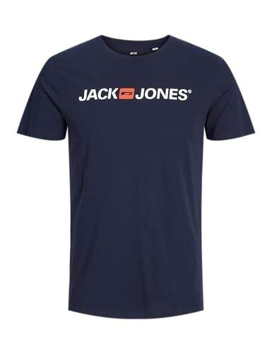 JACK & JONES Herren T-Shirt JJECorp Logo Tee 12137126 Navy Blazer, XL