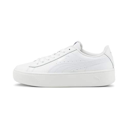 PUMA Damen Vikky Stacked L Sneakers, Puma White, 38.5 EU, bequeme Schuhe für Alltag und Freizeit