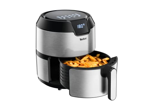 "Entdecke die Tefal EY401D Heißluftfritteuse: Gesunde Frittiervielfalt für 6 Personen! 🍟✨ 1500 W, 4,2 L, 8 Programme & digitales Display! #AirFryer #Tefal #GesundKochen #Energiesparen"