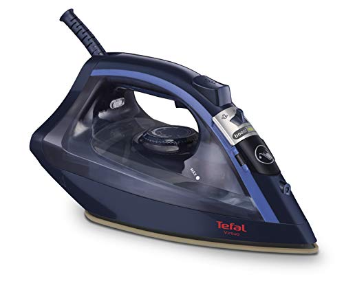 Tefal Dampfbügeleisen FV1713 Virtuo | 2000 W | Tropfstop System | Dampfstoß 90 g/Min. | Kompaktes Design | Dunkelblau