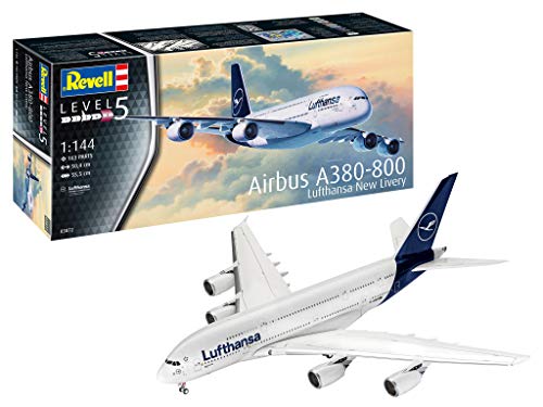 Entdecke den originalgetreuen Revell Airbus A380-800 Lufthansa im Maßstab 1:144! 🛫 Modellbausatz für Experten – unlackiert und detailgetreu. #Modellbau #Airbus #Revell #Hobby