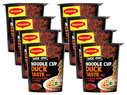 Entdecke den MAGGI Magic Asia Noodle Cup mit herrlichem Enten-Geschmack! 🍜🦆 Perfekte, schnelle Mahlzeit mit Gemüse! Ideal zum Verfeinern. Hol dir das 8er Pack (8x63g)! #InstantNudeln #SnackZeit #MAGGI