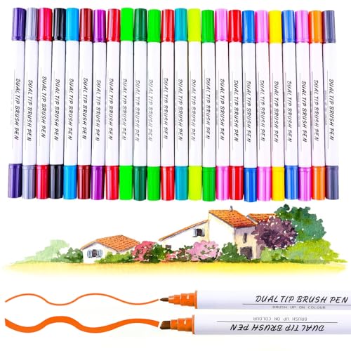 „Entdecke das perfekte Pinselstift Set: 24 Farben Dual Tip Marker für kreative Meisterwerke! Ideal für Malen, Schreiben, Skizzen & Scrapbooking – Jetzt kreativ werden! #Marker #Kunst #Pinselstifte“