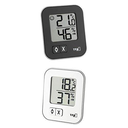 🌟 Entdecken Sie das TFA Dostmann Moxx digitale Thermo-Hygrometer im 2er Pack! Perfekte Raumklimakontrolle, kompakt & stylish in Schwarz und Weiß! #ThermoHygrometer #Raumklima #Luftfeuchtigkeit 30.5026.01