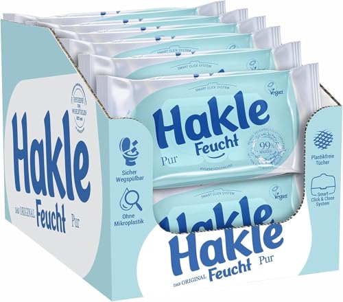 "Erlebe den Komfort von Hakle Feucht Pur: 12er-Pack mit 504 Tüchern für sanfte Pflege! 🌊💧 99% Wasser & schnell wasserlöslich – Deine perfekte Wahl für Frische! #Toilettenpapier #Pflege #Feuchttücher"