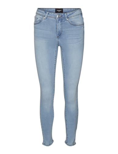 VERO MODA Damen VMTANYA MR S Piping VI352 NOOS Jeans, Blau (Hellblau), XS/34