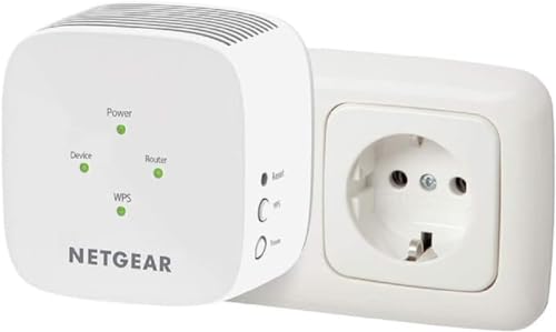 📍 **NETGEAR Wireless Repeater EX3110 WLAN Amplifier AC750 (Dual-Band WiFi 2.4/5 GHz, Cover 2 to 3 Rooms & 20 Devices, Up to 750 Mbps Speed), White**