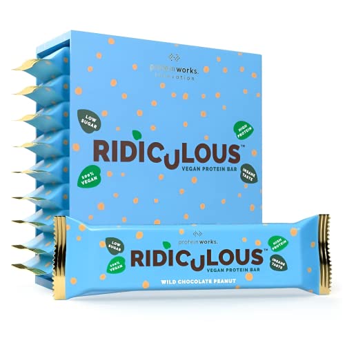 Entdecke die Protein Power: Ridiculous Vegan Proteinriegel mit 15g Eiweiß pro Riegel! 🥜🍫 Wilde Schoko Erdnuss im 9er Pack! Perfekte gesunde Snacks! #ProteinRiegel #Vegan #Eiweißsnack