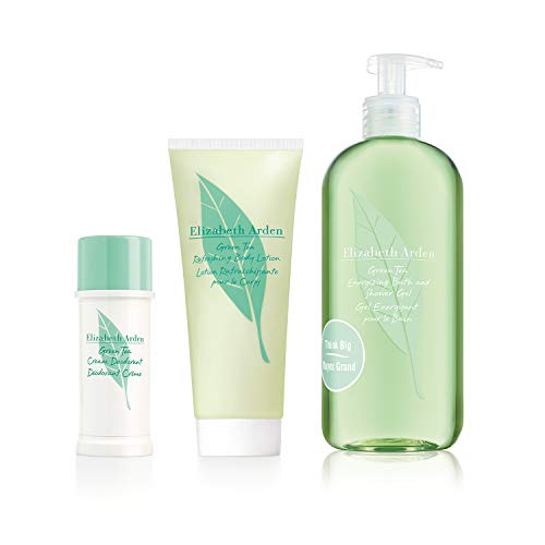 Entdecke die erfrischende Kraft der Elizabeth Arden Green Tea Kollektion! 🌿✨ Hol dir die Body Lotion, das Energizing Bath & Shower Gel & die Deodorant Creme – für ein einzigartiges Frischegefühl! #Skincare #GreenTea #Wellness