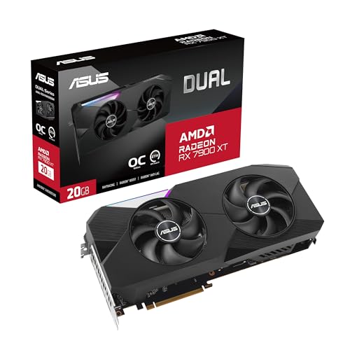 "Erlebe Gaming in neuer Dimension: ASUS Dual Radeon RX 7900 XT OC Edition – 20GB GDDR6, PCIe 4.0, HDMI 2.1, 3x DP 2.1! #GamingGrafikkarte #ASUS #RadeonRX7900XT"