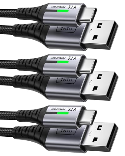 "🔥 Schnellladung leicht gemacht! INIU USB C Kabel Set (3 Stück: 2m + 2m + 0,5m) - 3.1A Nylon Geflochten für iPhone 16/15/14 Pro Max, Samsung S24/23/22, Pixel 7 & mehr! #FastCharging #USB-C #TechEssentials"