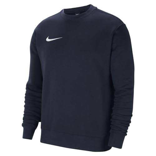 Nike Herren M Nk Flc Park20 Crew Shirt, Obsidian/White, L EU