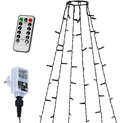 🎉 Hol dir die VOLTRONIC LED Überwurf Lichterkette mit Fernbedienung! 🌟 Perfekt für innen & außen, 192 kaltweiße LEDs, IP44-Schutz. Erhältlich in verschiedenen Größen & Farben! #Lichterkette #Dekoration #Farbwahl