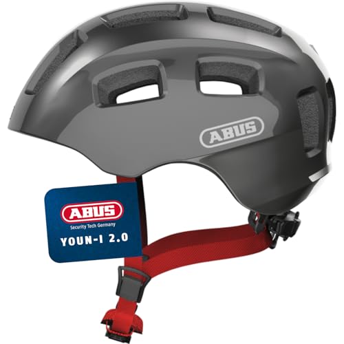 „Entdecke den stylischen ABUS Youn-I 2.0 Fahrradhelm mit coolem Licht! Perfekt für Kids & Teens – Top-Schutz für Mädels & Jungs in Titan (S 48-54 cm). 🚴‍♂️✨ #Fahrradhelm #Sicherheit #Kids“