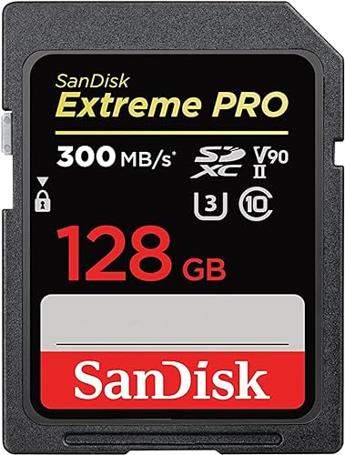 🔝 Maximiere deine Aufnahmen! SanDisk Extreme PRO SDHC UHS-II V90 128 GB: 300 MB/s für 8K, 4K & Full-HD | Stoßsicher, wasserdicht & röntgensicher! #Speicherkarte #SanDisk #VideoAufnahmen #4K #8K