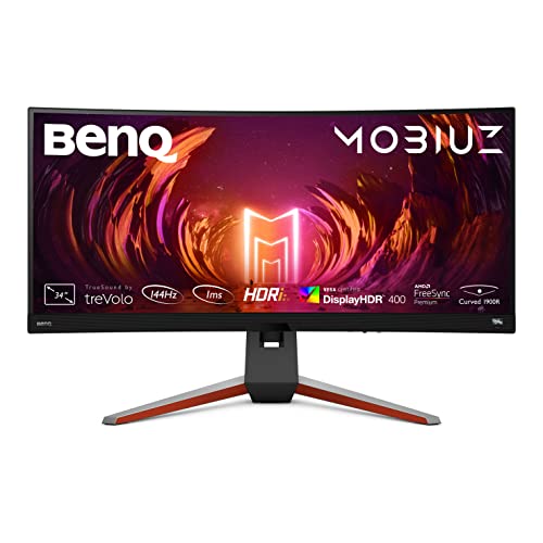 "Entfessle dein Gaming mit dem BenQ Mobiuz EX3415R: 34 Zoll HDRi IPS Ultrawide Curved SimRacing Monitor - 144Hz, 1ms MPRT, FreeSync & mehr! 🎮🔝 #GamingMonitor #SimRacing #BenQ"