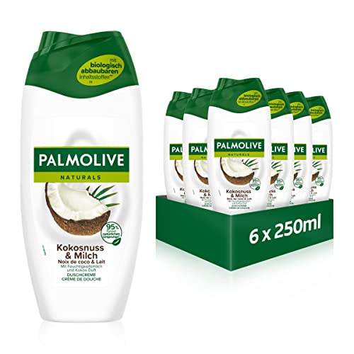 palmolive duschgel kokosnuss und milch 6x250ml, feuchtigkeitsmilch, cremig