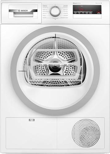 Bosch Wärmepumpentrockner für 8 kg Wäsche, Serie 4, A++, 236 kWh/Jahr, Auto Dry, Anti Vibration-Design, Sensitive Drying-System, Umweltfreundliches Kühlmittel, Weiß, WTH85VWIN