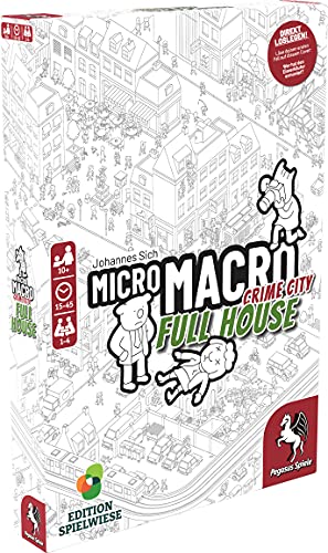 Entdecke das spannende Abenteuer mit Pegasus Spiele 59061G MicroMacro Crime City 2 - Full House! 🕵️‍♂️🔍 Bunte Detektiv-Mystery für ganze Familie! #Brettspiel #Familienabend #Krimi #MicroMacro