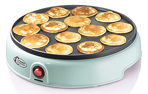 Bestron Poffertjes Maker im Retro Design, Mini Crepe