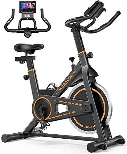 🚴‍♂️ Erlebe das perfekte Heimtraining mit dem UREVO Spinning Bike! 10kg Schwungrad, 120kg Gewichtskapazität, einstellbarer Widerstand & LCD-Monitor – der ideale Heimtrainer! #Heimtrainer #Fitness #Spinning