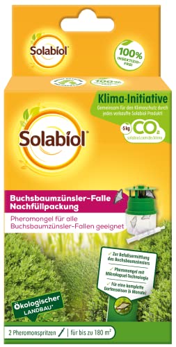 "Schütze deinen Buchsbaum: Solabiol Buchsbaumzünsler-Falle Nachfüllpackung mit 2 Stück für effektiven Schutz! 🐛🍃 #Buchsbaum #Gartenpflege #Schädlingsbekämpfung"